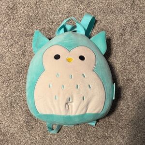 Squishmallows Teal and Cream Owl Stuffed Animal